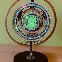 Kinetic object clock with NeoPixel-Ring